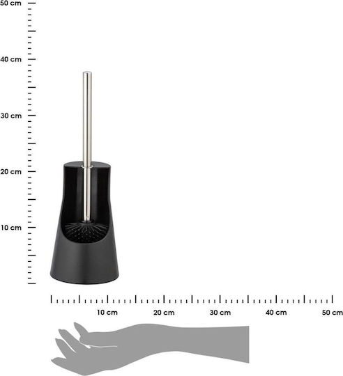 Wenko Arese Black Plastic Bathroom Toilet Brush