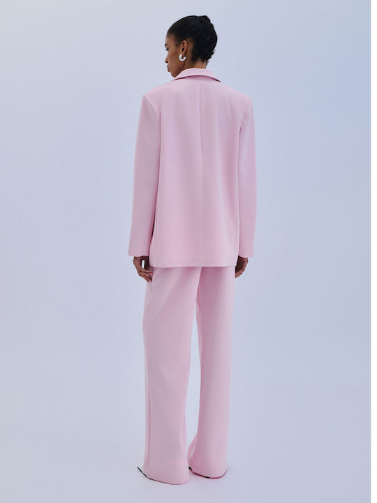 Combos Knitwear Γυναικείο Σακάκι Ροζ
