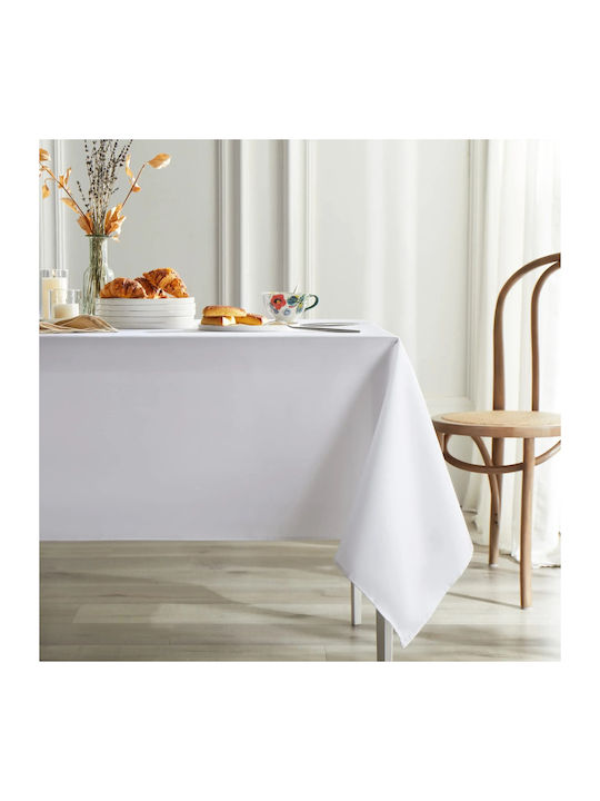 Kotonia Home Baumwoll Tischdecke Weiß 150x230cm