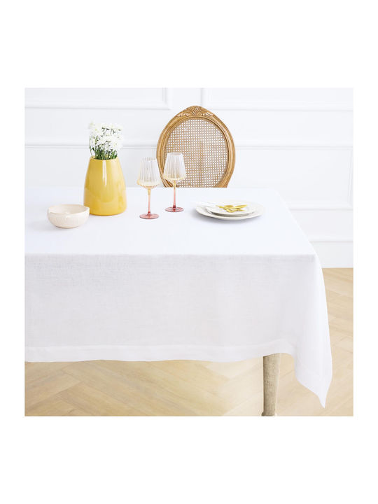 Kotonia Home Τραπεζομάντηλο Βαμβακερό White 110x110εκ.