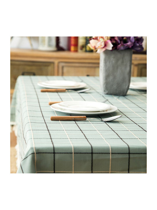 FRIPIA FRIPIA Leinen Tischdecke Hellblau 140x250cm