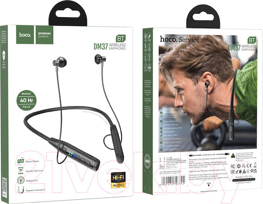 Hoco DM37 In-ear Bluetooth Handsfree Ακουστικά Μαύρα