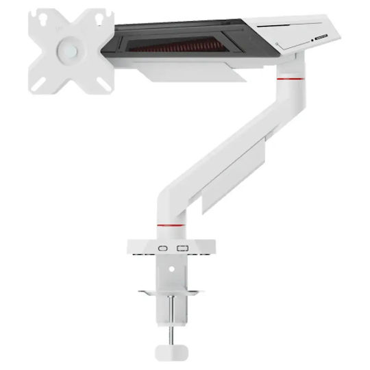 Sbox Schreibtisch Monitorständer mit Verlängerungsarm Weiß (GMS-3210)