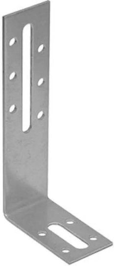 Domax Γωνία Ραφιού από Μέταλλο σε Ασημί Χρώμα 120x55mm