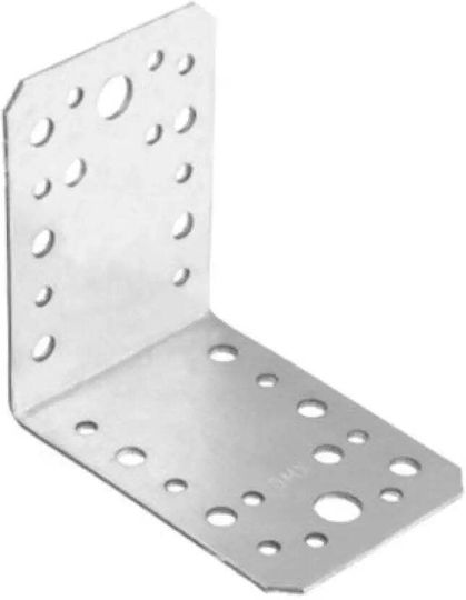 Domax Ъглов Раф от Металик Цвят Сребрист 90x90mm