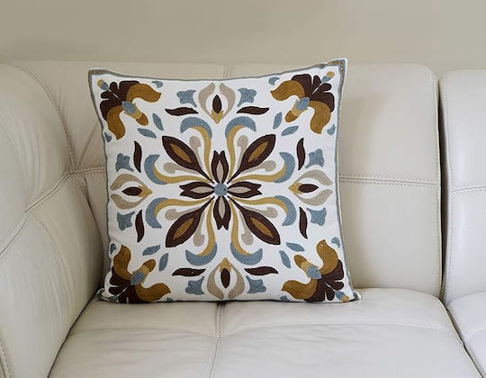 FRIPIA Decorative Pillow Case Brown 45x45cm
