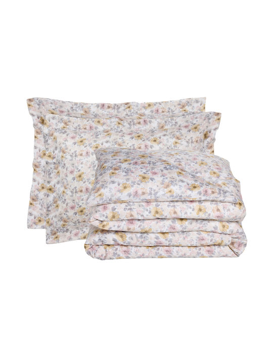 Das Home 1720 Super-Double Bed Sheets Set 240x260cm Ecru (4pcs)
