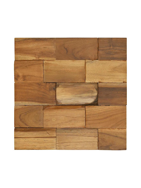 Living Room Stool With Storage Space Wooden Brown 40.5x39.5x45cm