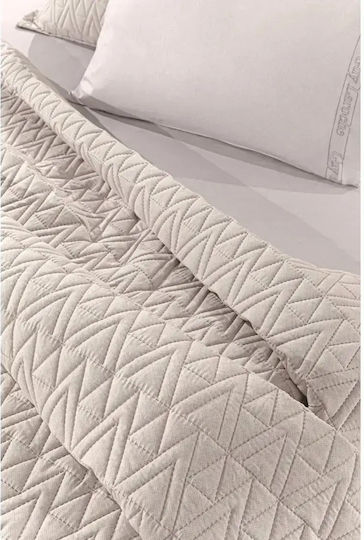Guy Laroche Kylian Σετ Κουβερλί Υπέρδιπλο Microfiber Μπεζ 220x240cm 2τμχ