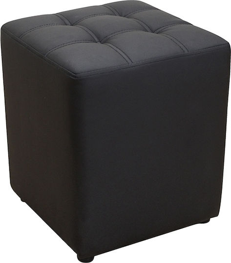 Stool For Living Room Cube Black 37x37x45cm