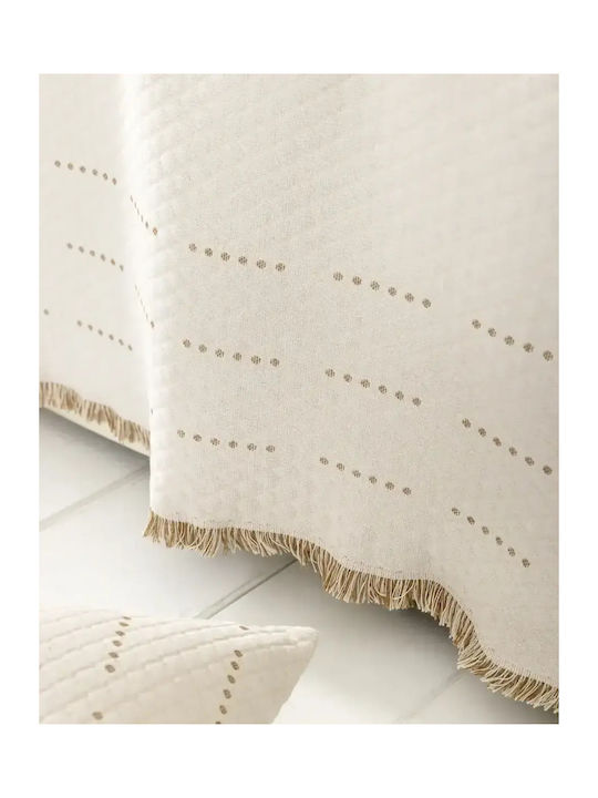 Nima Nora Zweisitzer-Sofa Überwurf Chenille 180x240cm Beige
