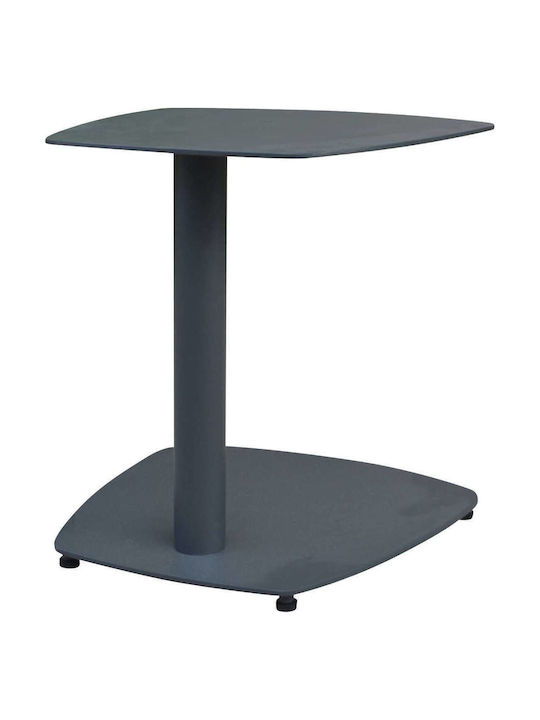 Auxiliary Table for Small Outdoor Spaces Aluminum Gray 40x39x42cm