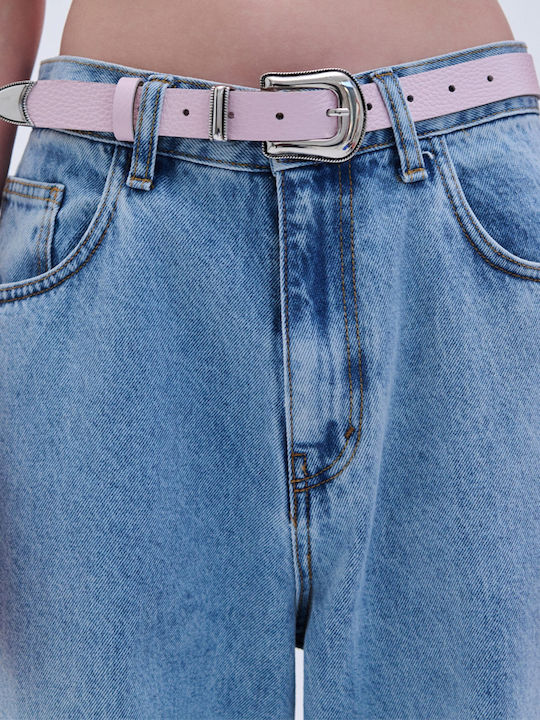 Leather Women's Belt Pink