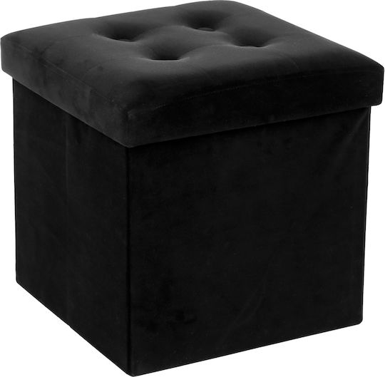 Hocker Für das Wohnzimmer Mit Stauraum Lysandre Schwarz 38x38x38cm