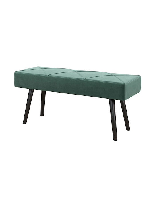 Taburet Tapițat Cu Țesătură Verde Și Negru 100x36x45cm