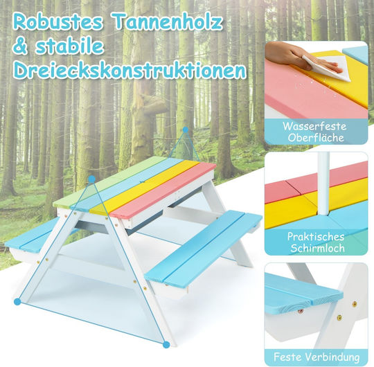 Kinder Tische aus Kunststoff Beiges Costway