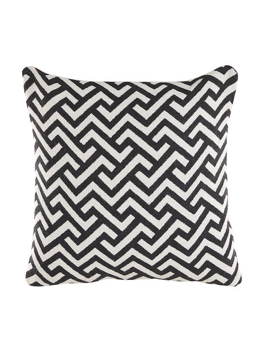 Beliani Sofa-Kissen Schwarz und Weiß 45x45cm