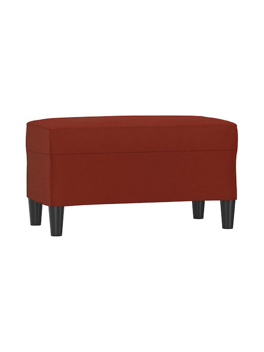 Burgundy Fabric Upholstered Bench Stool 70x35x41cm