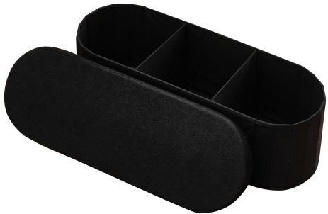 Klappbarer Bankhocker mit Stauraum Bezogen mit Stoff Schwarz