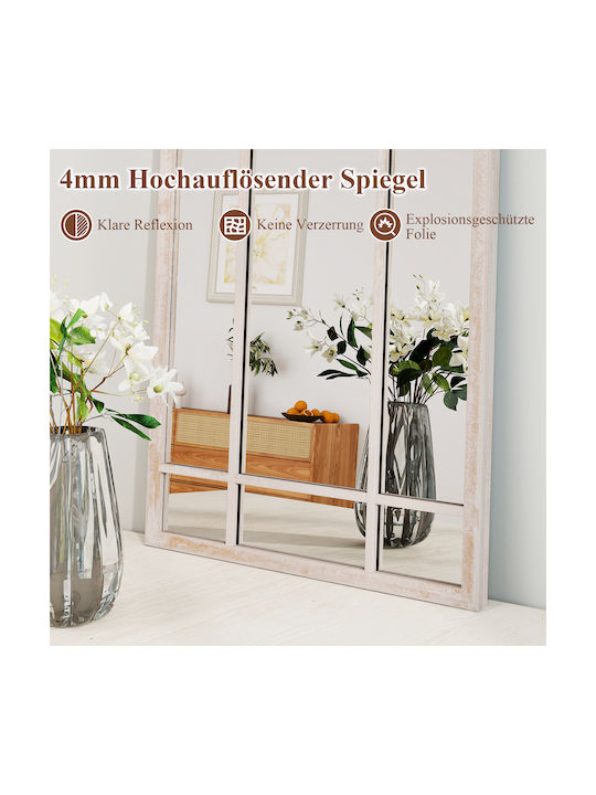Costway Wall Mirror with Gray Metal Frame 83x48cm