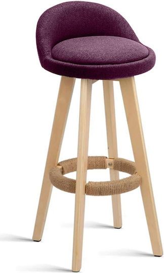 Σκαμπό Μπαρ Loft Burgundy 37x37x80εκ.