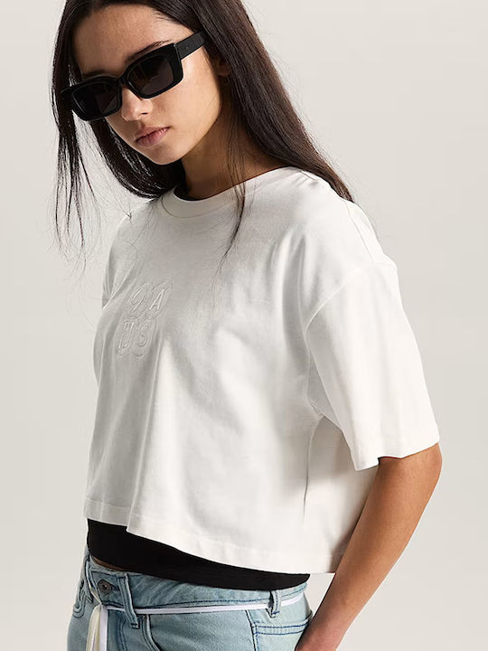 Women's Crop T-shirt Beige
