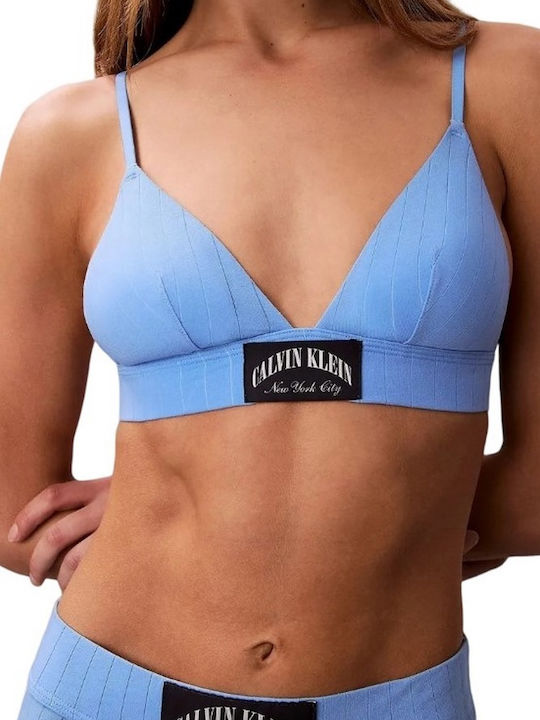 Calvin Klein Leicht Gefüttertes Triangle Damen Bralette Ciel