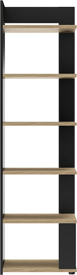Bibliotecă De Perete Din Lemn Neagră 56x37x198cm