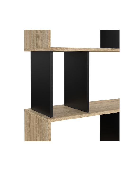 Holz Boden Bücherregal Schwarz 80x29.5x173.5cm