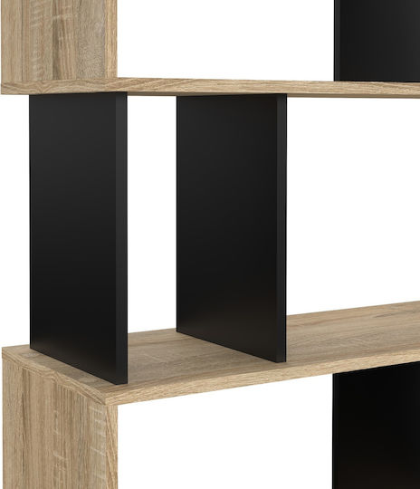 Holz Boden Bücherregal Schwarz 80x29.5x173.5cm
