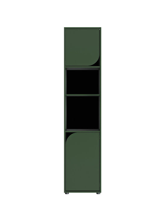 Bibliotecă Din Lemn Verde De Pardoseală 45x40x200cm