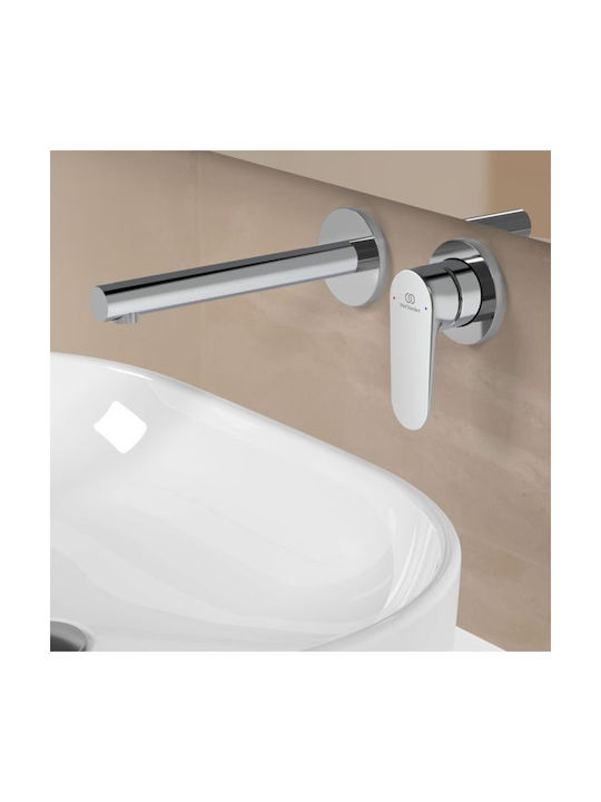 Ideal Standard Built-in Mixer & Spout Set for Bathroom Sink Silver