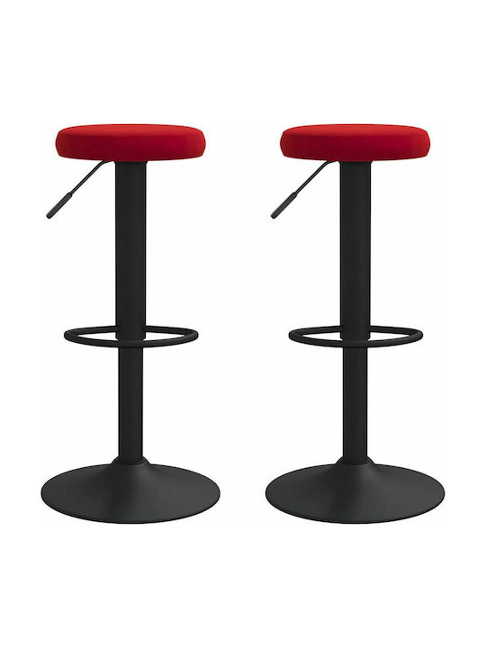 Hocker Bar mit Höhenverstellbar Bordeaux 2Stück 31x31x58-78cm