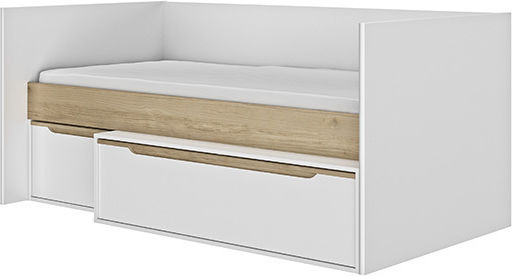 EpiploStyle Convertible Baby Crib Celeste White with Drawer