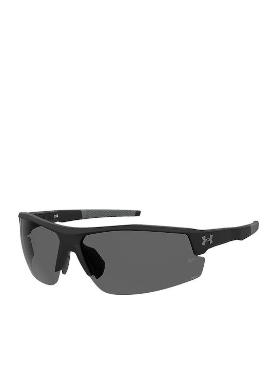 Under Armour Unisex Sunglasses with Black Plastic Frame and Black Lens UAGAMETIMEOG8