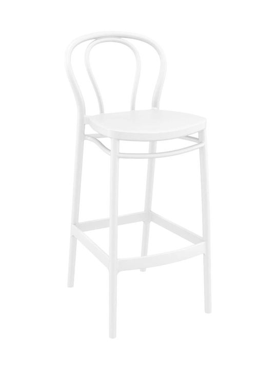 Bar Stools Made of White Polypropylene 4 Pieces 40x51x106cm