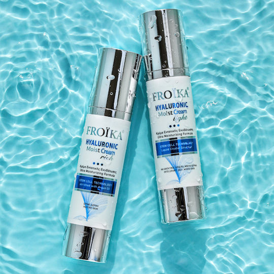 Froika Moist Light 24ωρη Κρέμα Προσώπου για Ενυδάτωση, Αντιγήρανση & Ρύθμιση Λιπαρότητας με Υαλουρονικό Οξύ 50ml