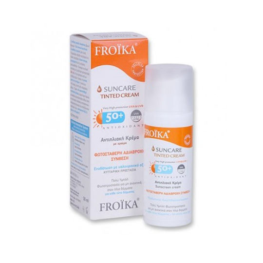 Froika Suncare Αδιάβροχη Αντηλιακή Κρέμα Προσώπου SPF50 με Χρώμα 50ml