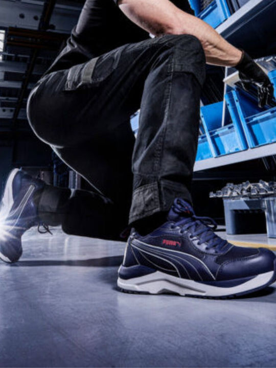 PUMA Shift Waterproof Work Shoe Blue S1PS with HRO SR Certification