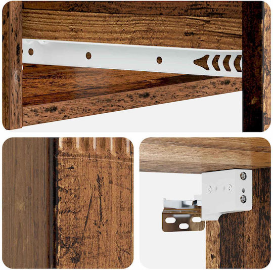Wooden Console with Aged Wood M59xW34.5xH17 cm