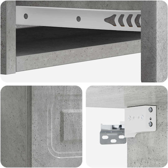 Consolă Lemn Gri Beton L87,5xL34,5xÎ17cm