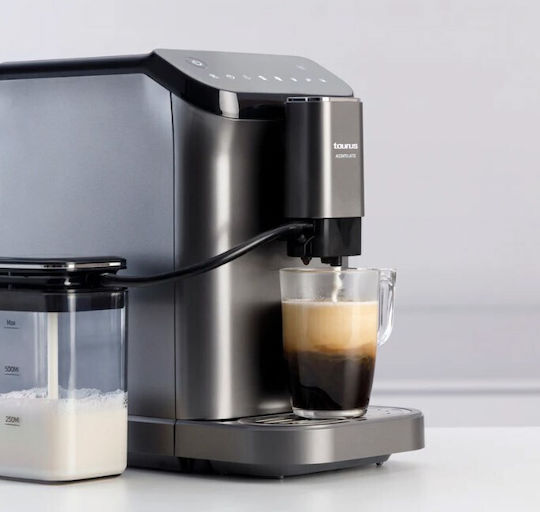 Taurus Accento Latte Automatic Espresso Coffee Machine 20bar Pressure with Grinder White 920635000