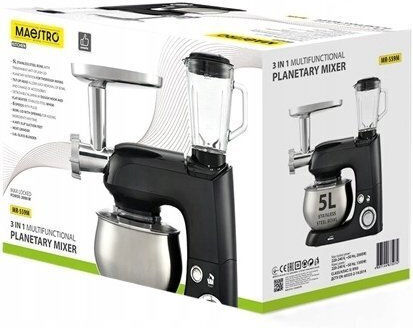 Maestro Mixer Planetar 2000W cu Bol Inox 5l