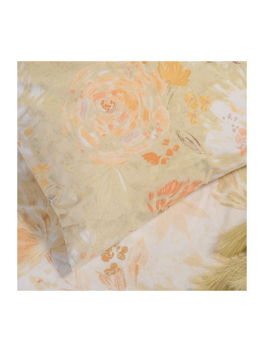 Melinen Anabelle Bed Sheets Set Double 235x270cm Beige (4pcs)