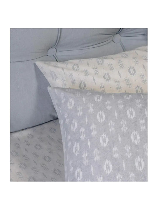 Melinen River Set Bed Sheets Double With Rubber Hugger 160x200+32cm 4 Pieces