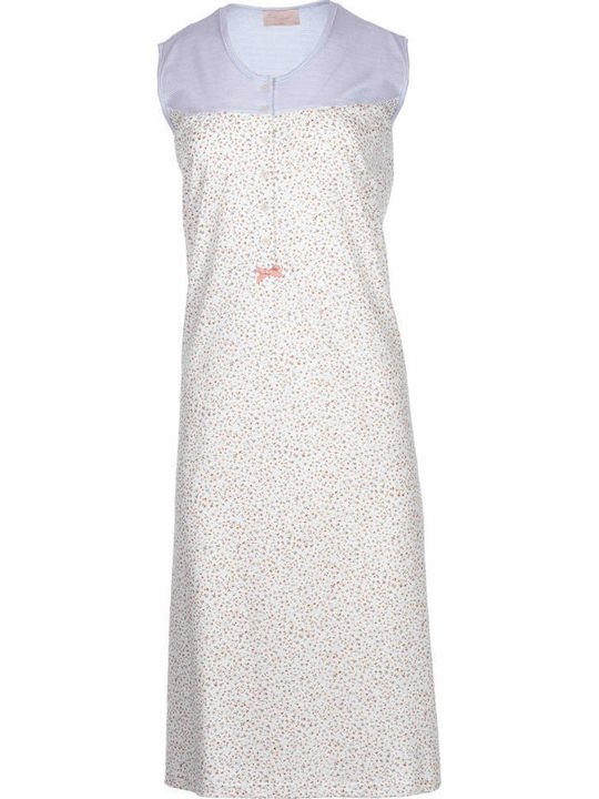Pink Label Sommerliches Damen-Nachthemd Hellblau