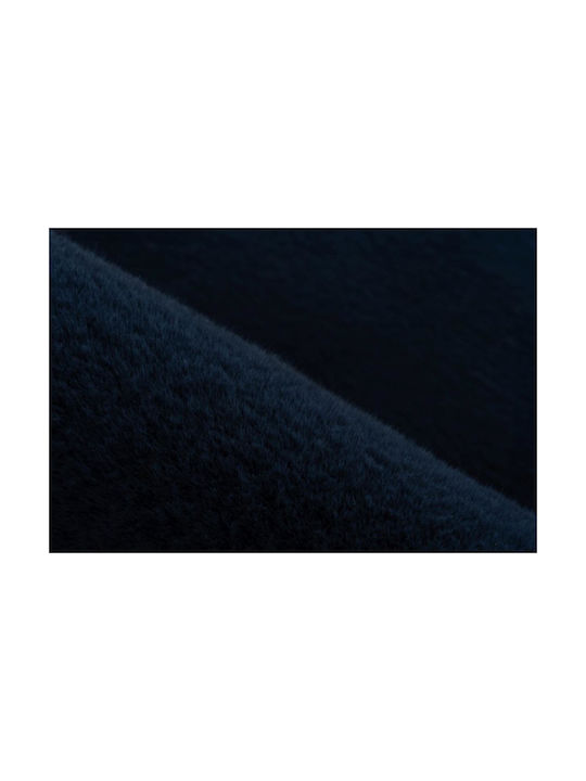 Пътека Килим Памучен Тъмносин 80x150см