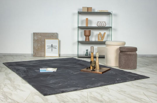 Rechteckiger Wohnzimmer Teppich Graphit 120x170cm