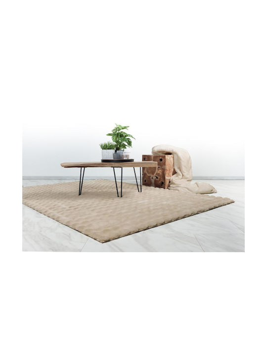 Covor Rectangular Din Bumbac Bej 120x170cm