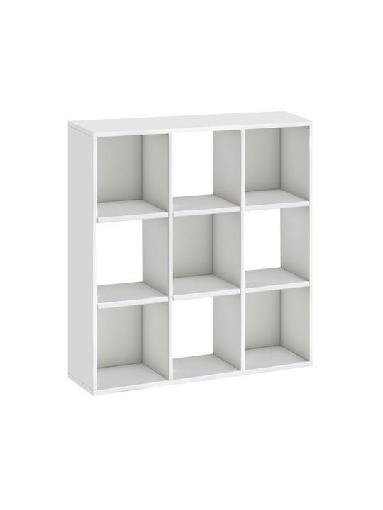 Βιβλιοθήκη Cube Λευκό 90x30x90εκ.